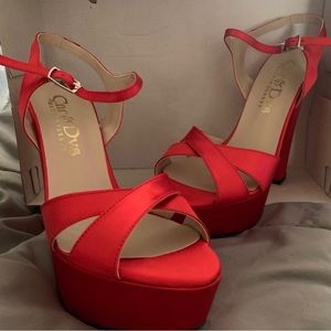 Red custom heels